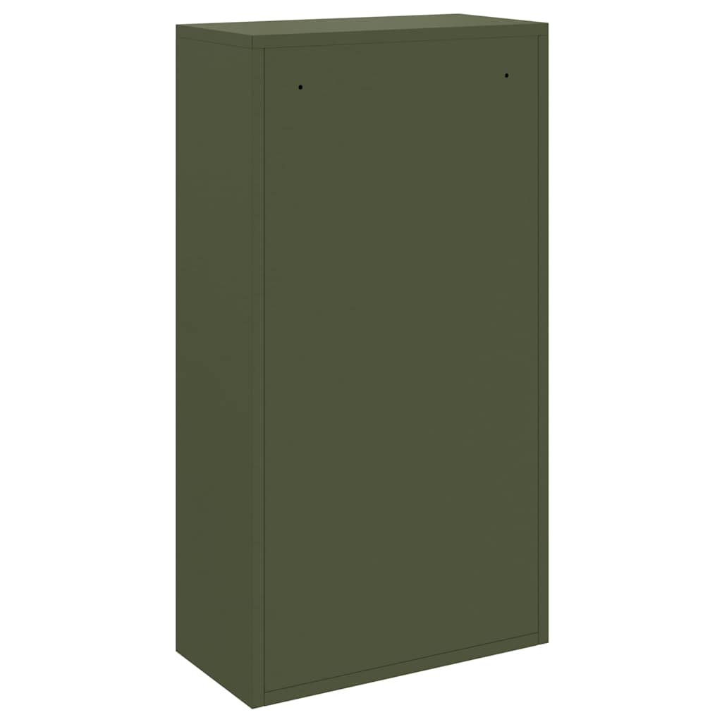 Pakke drop boks med opbevaring Oliven grøn 44 x 22 x 82 cm Stål