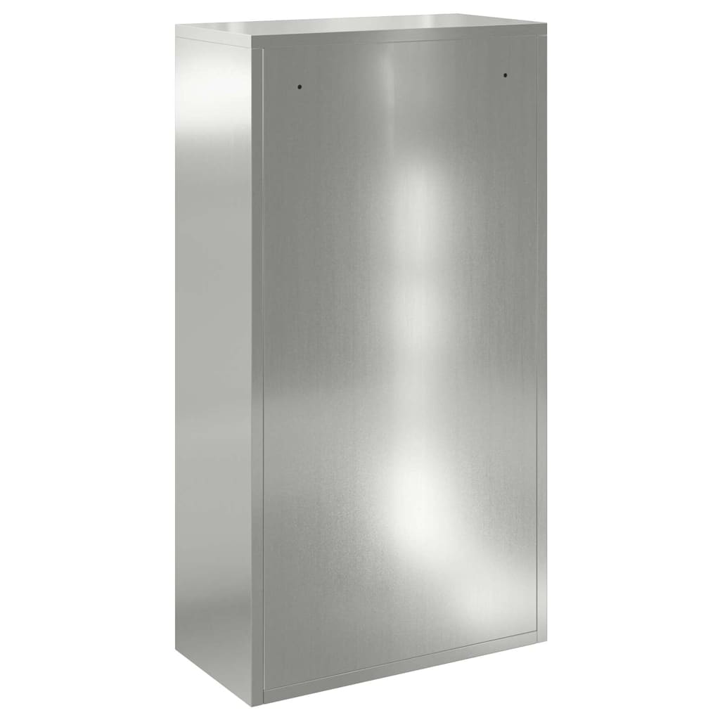 Pakke drop boks med dør Sølv 44 x 22 x 82 cm Galvaniseret stål