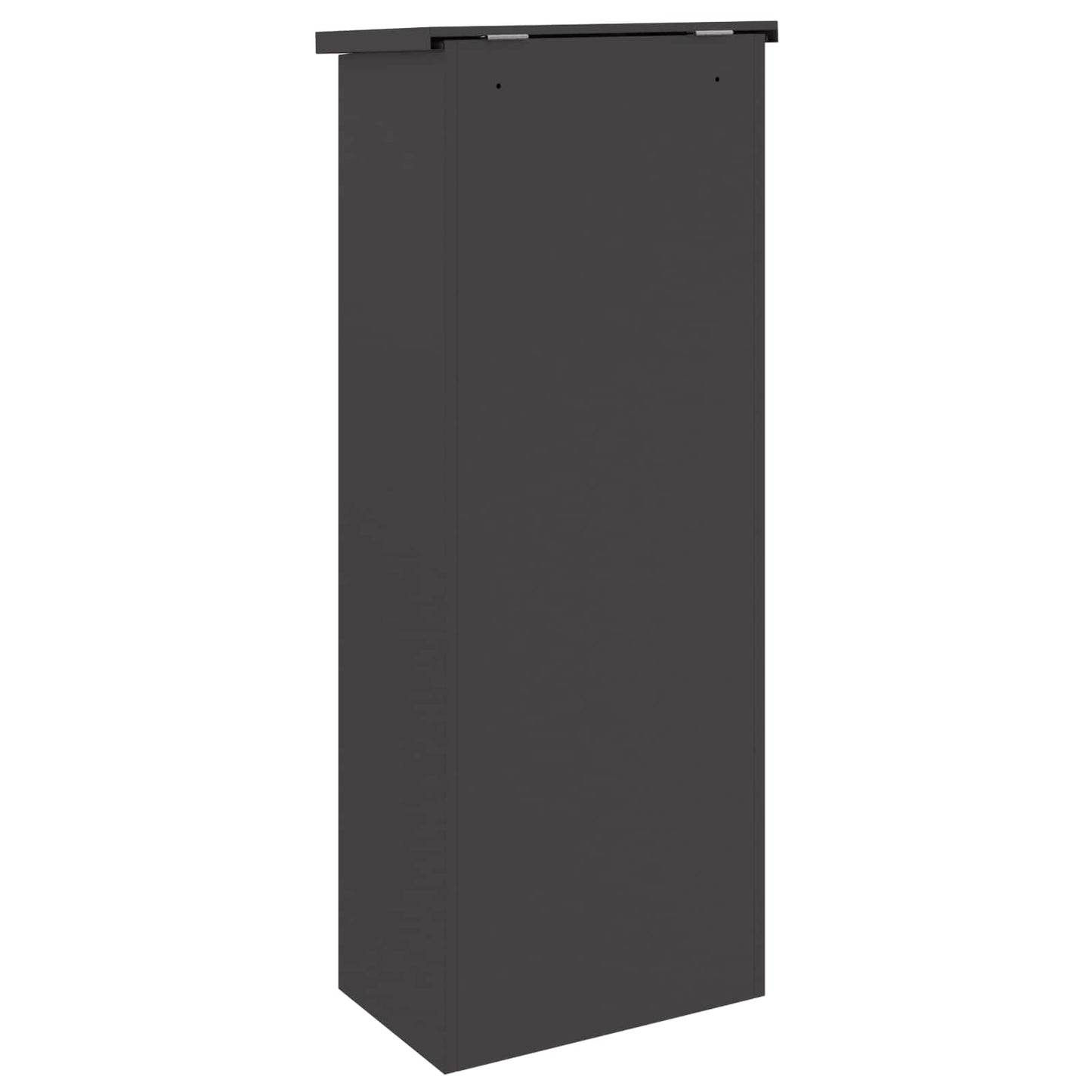 Pakke drop boks med opbevaring Sort 44,5 x 29 x 110,5 cm Stål