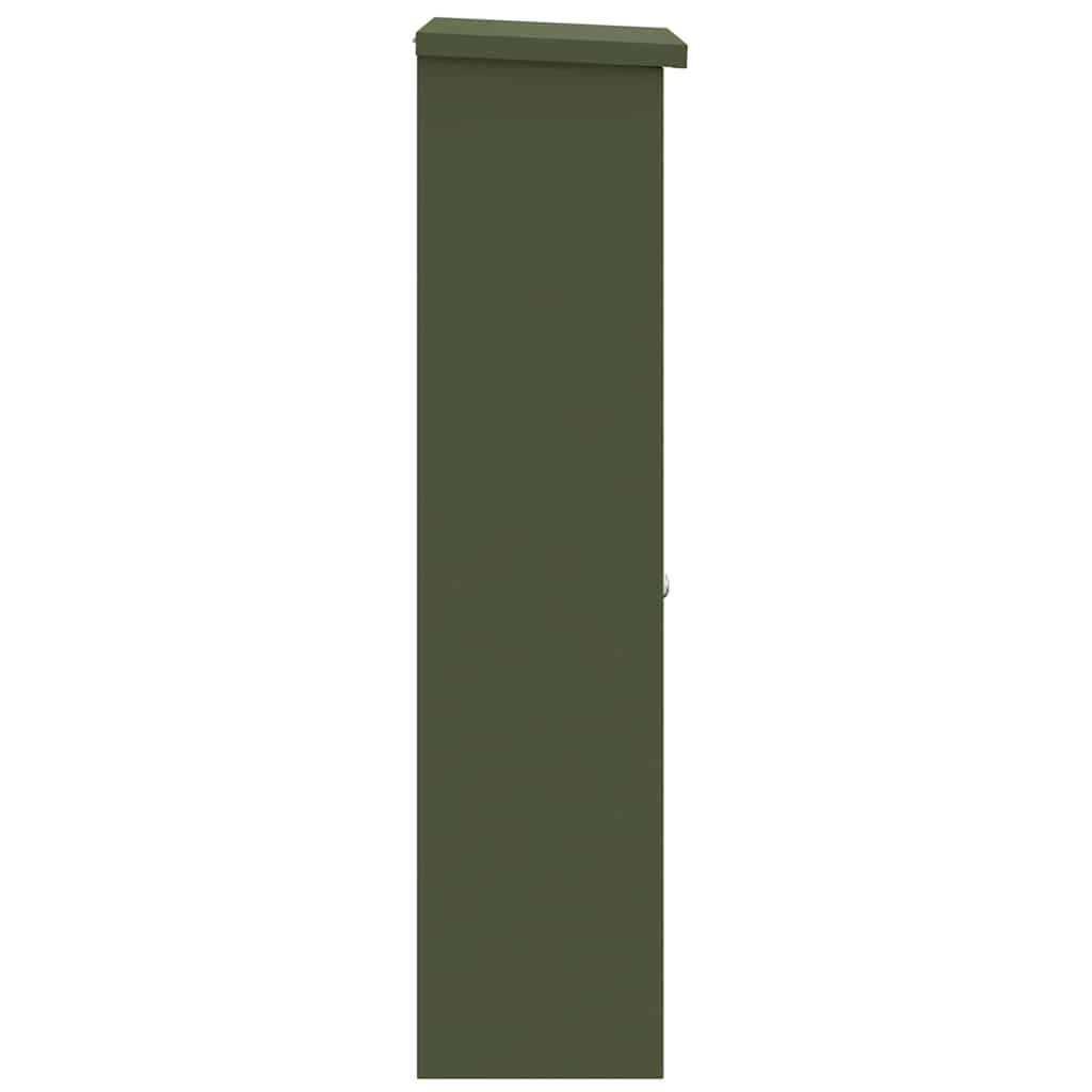 Pakke drop boks med dør Olivengrøn 44,5 x 29 x 110,5 cm Stål