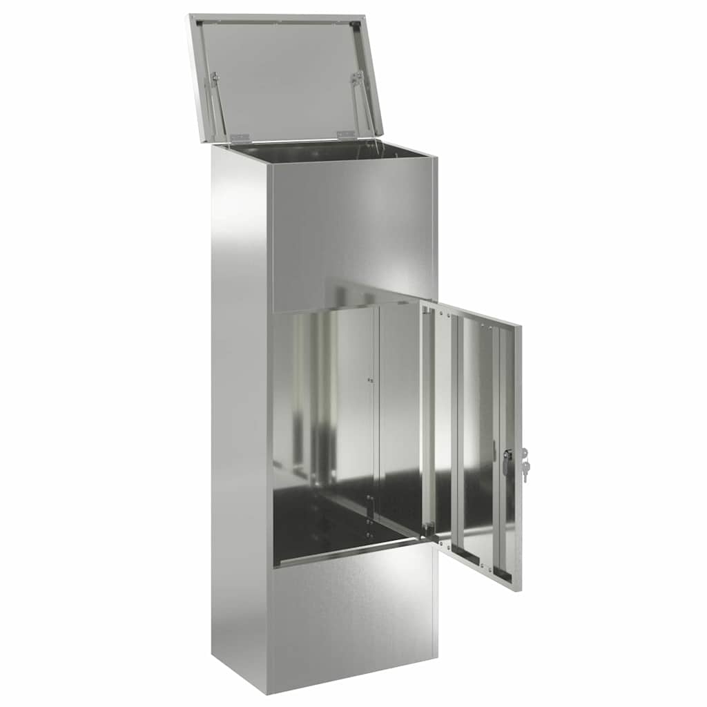 Pakke drop boks Sort 44,5 x 29 x 110,5 cm Galvaniseret stål