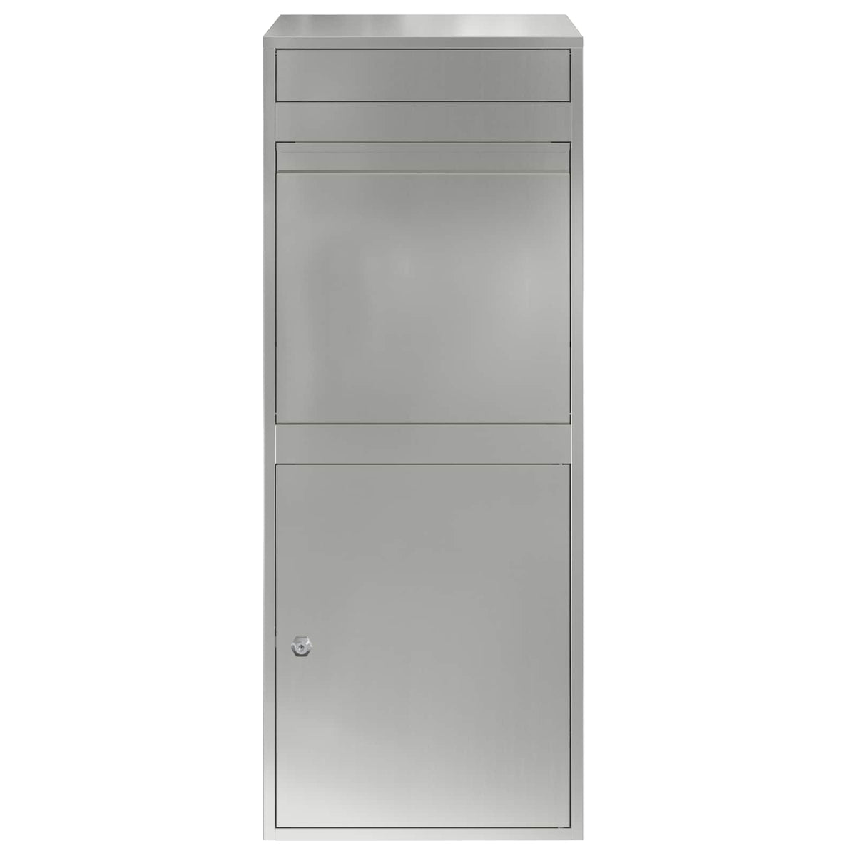 Pakke drop boks med dør Sølv 41 x 38 x 103 cm Galvaniseret stål