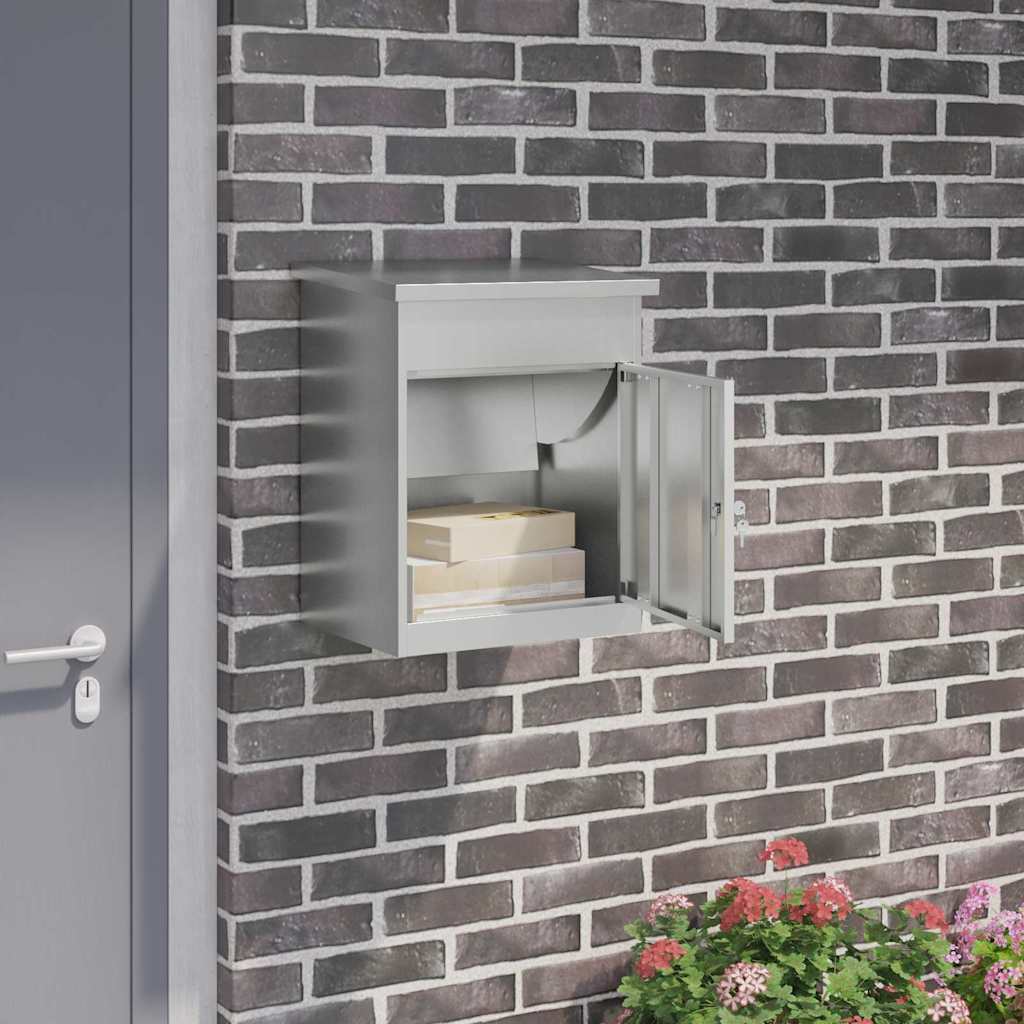 Pakke drop boks Sort 47,5 x 38 x 59 cm Galvaniseret stål