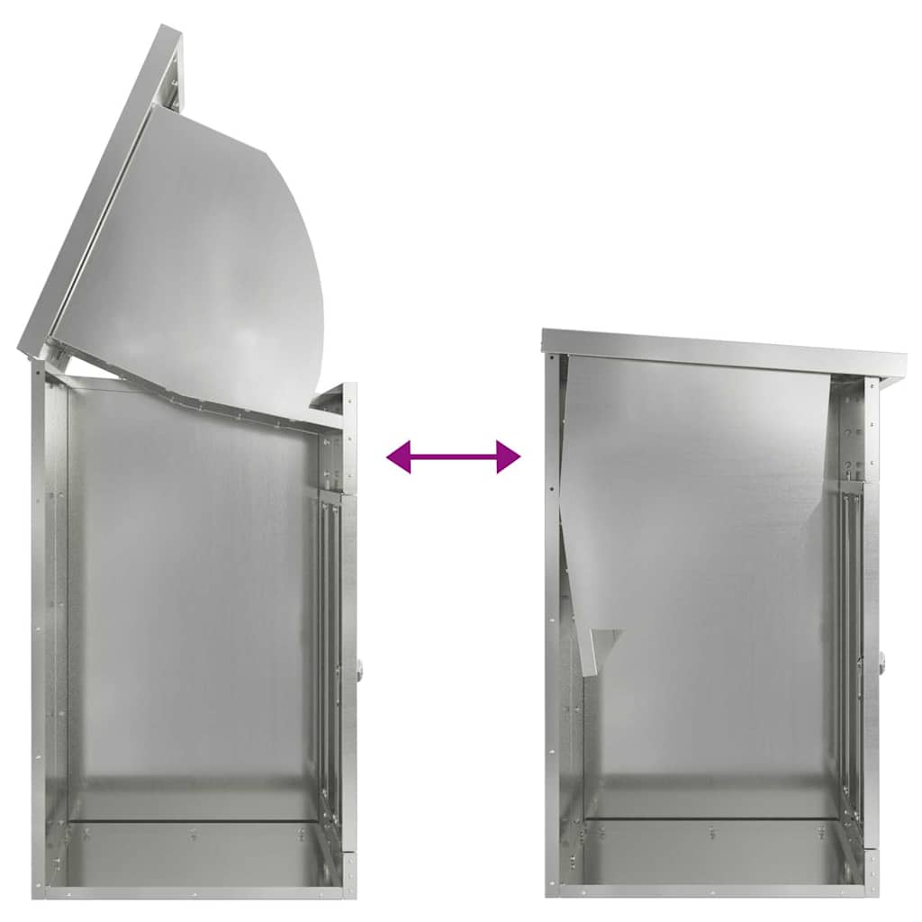 Pakke drop boks Sort 47,5 x 38 x 59 cm Galvaniseret stål