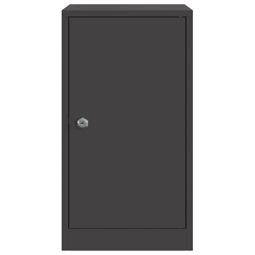 postkasse med opbevaring med dør Sort 30 x 20 x 55 cm Stål