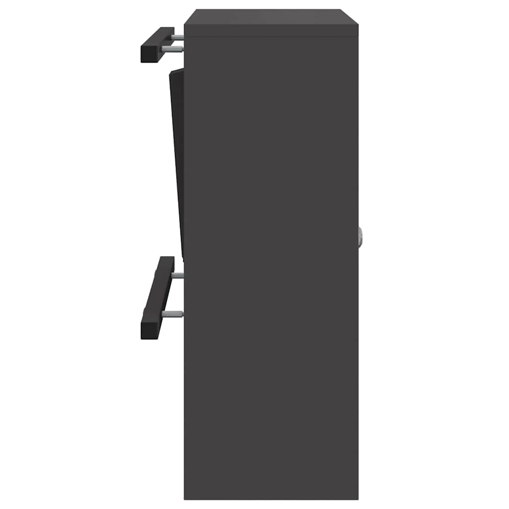 postkasse med opbevaring med dør Sort 30 x 20 x 55 cm Stål