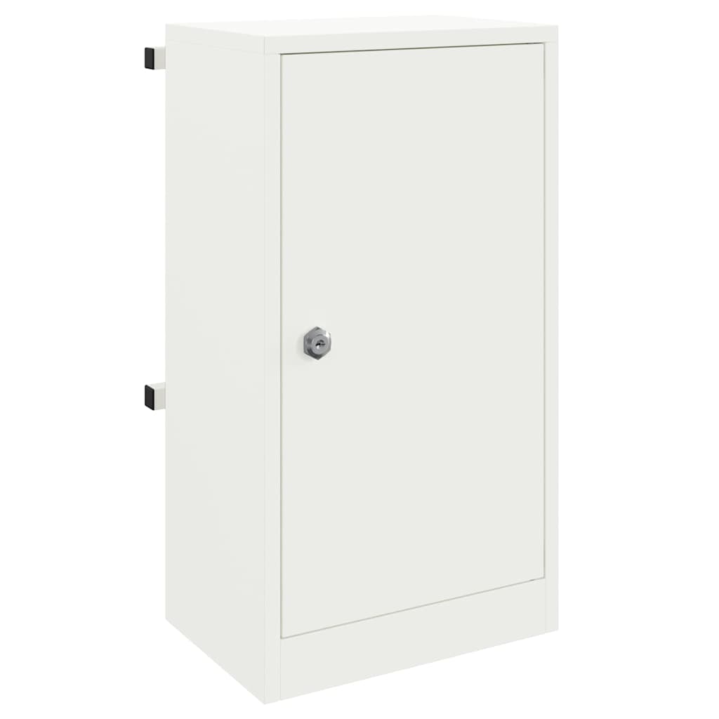 postkasse med opbevaring med dør Hvid 30 x 20 x 55 cm Stål