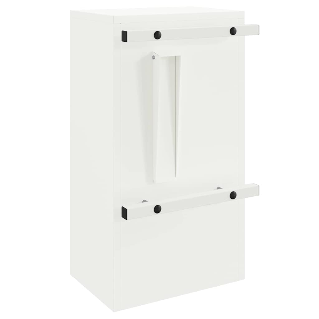 postkasse med opbevaring med dør Hvid 30 x 20 x 55 cm Stål