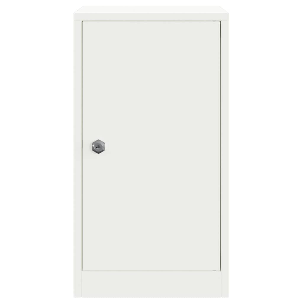 postkasse med opbevaring med dør Hvid 30 x 20 x 55 cm Stål
