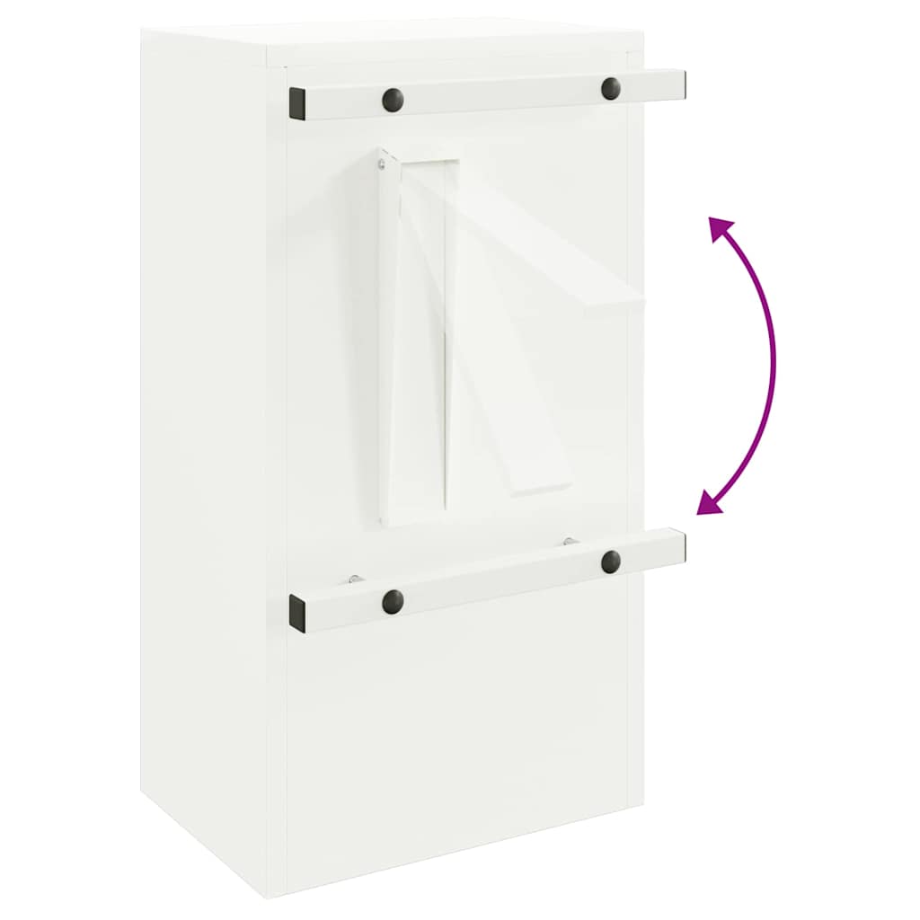postkasse med opbevaring med dør Hvid 30 x 20 x 55 cm Stål