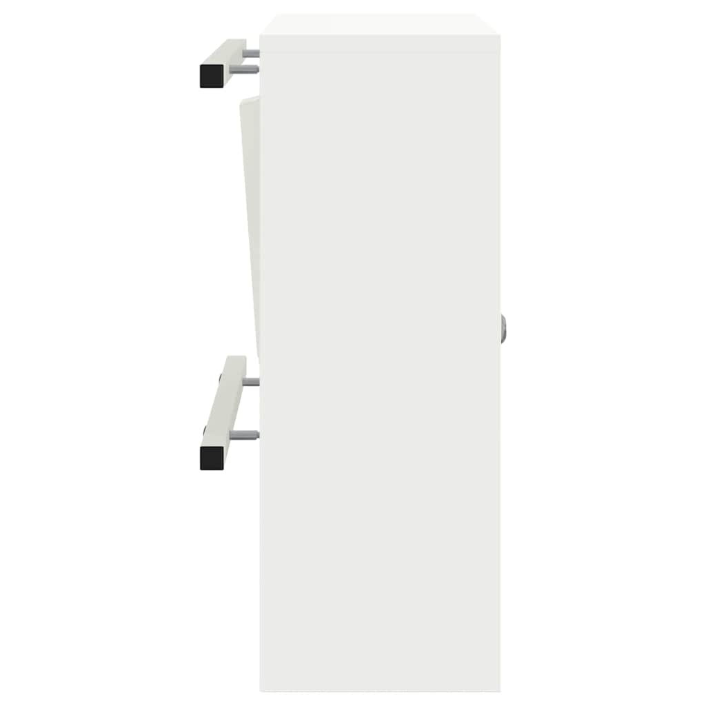 postkasse med opbevaring med dør Hvid 30 x 20 x 55 cm Stål