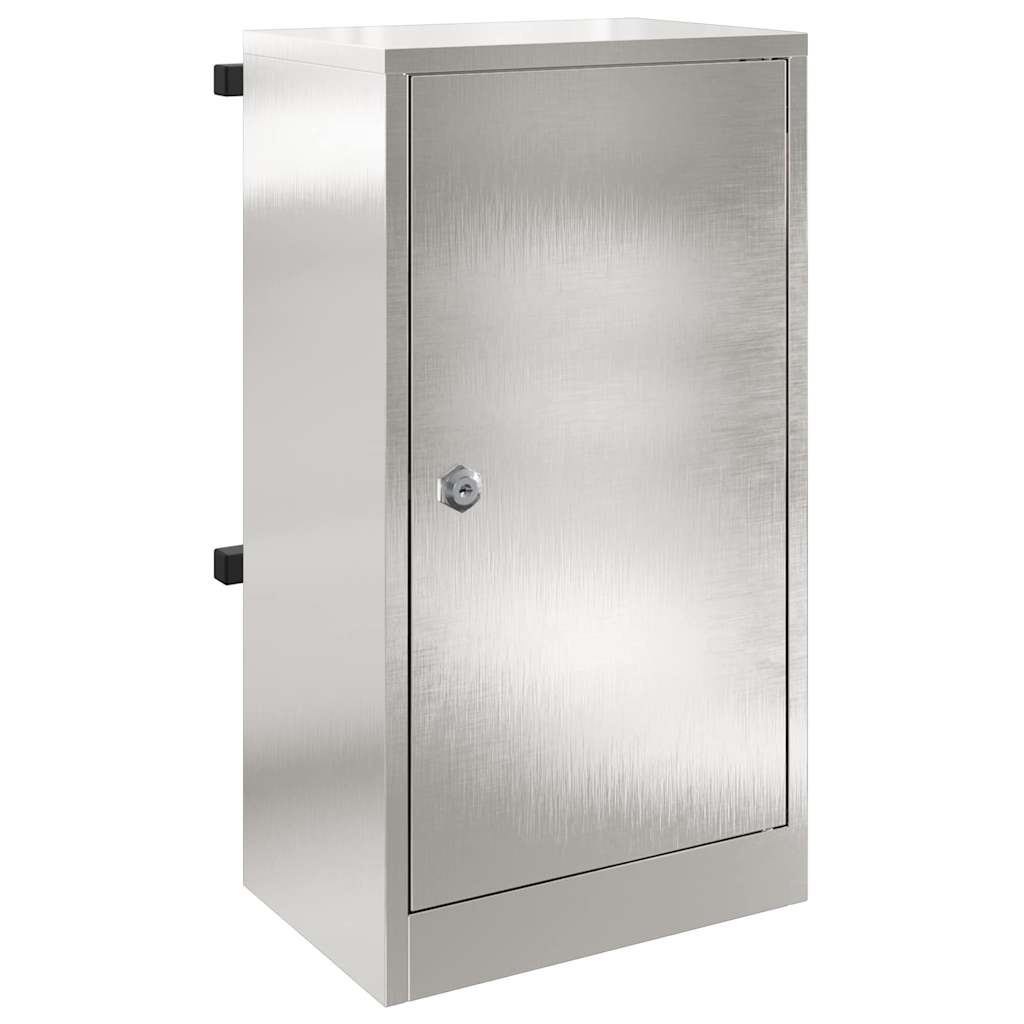 postkasse med opbevaring Sølv 30 x 20 x 55 cm Rustfrit stål