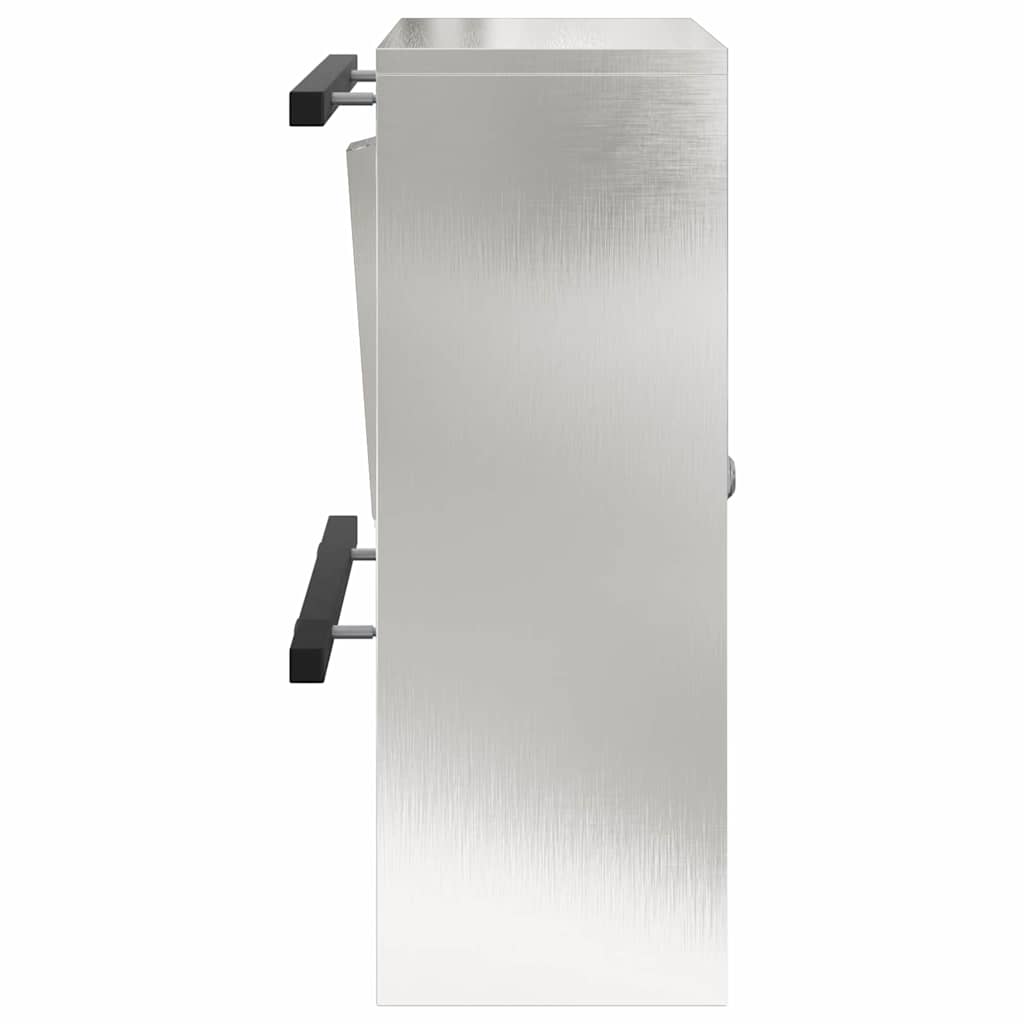 postkasse med opbevaring Sølv 30 x 20 x 55 cm Rustfrit stål