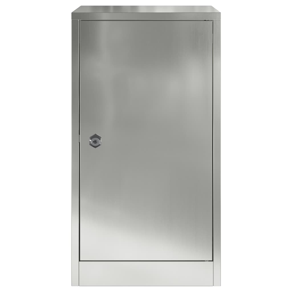 postkasse med opbevaring Sort 30 x 20 x 55 cm Galvaniseret stål