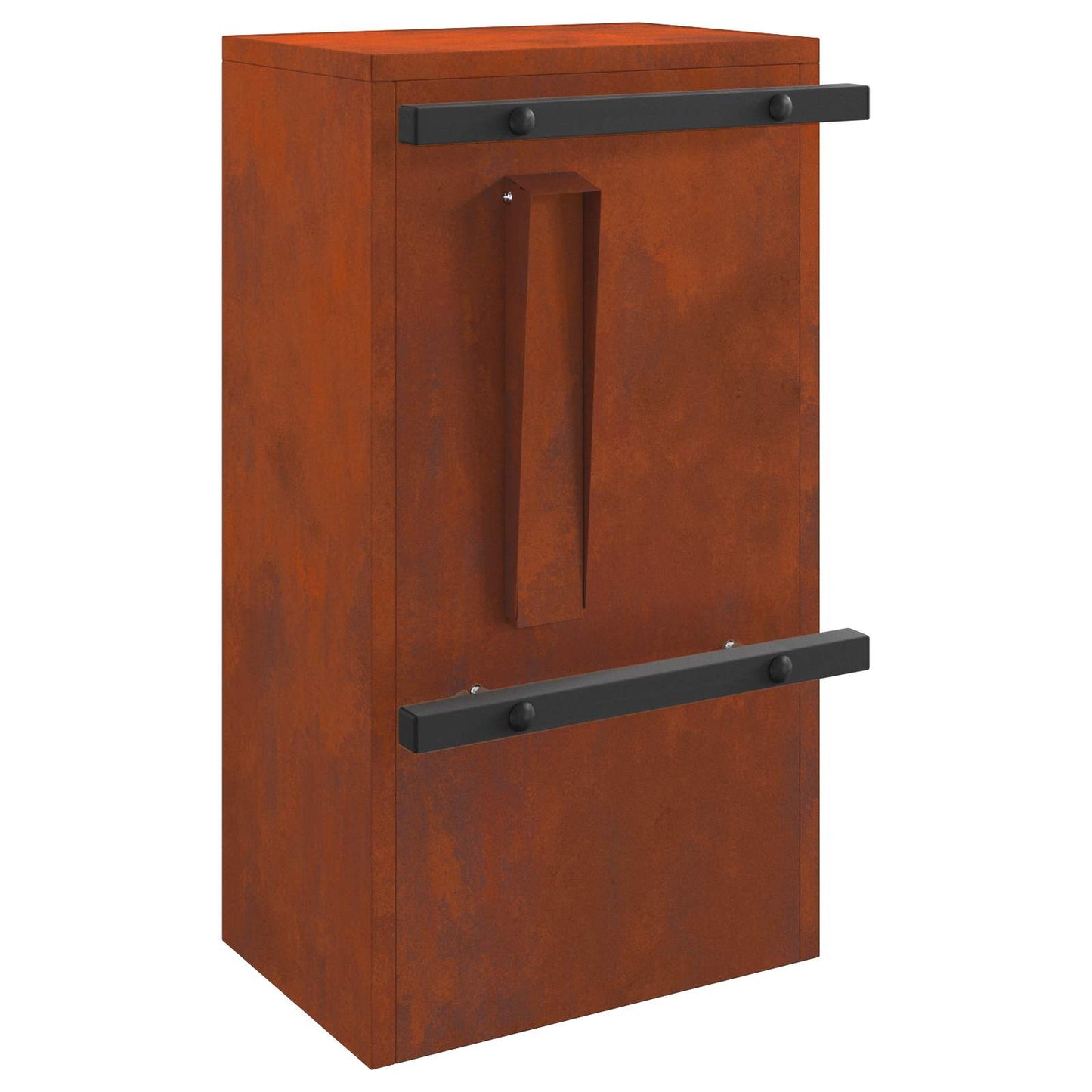 postkasse med opbevaring Rusten 30 x 20 x 55 cm Cortenstål