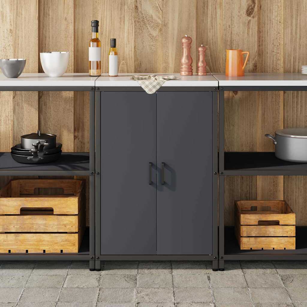 Køkken opbevaringsskab HATTEM Antracit 60 x 50 x 92 cm Stål