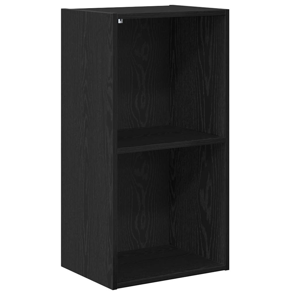 Bogreol 2 niveauer 40 x 30 x 77 cm Konstrueret træ Sort eg