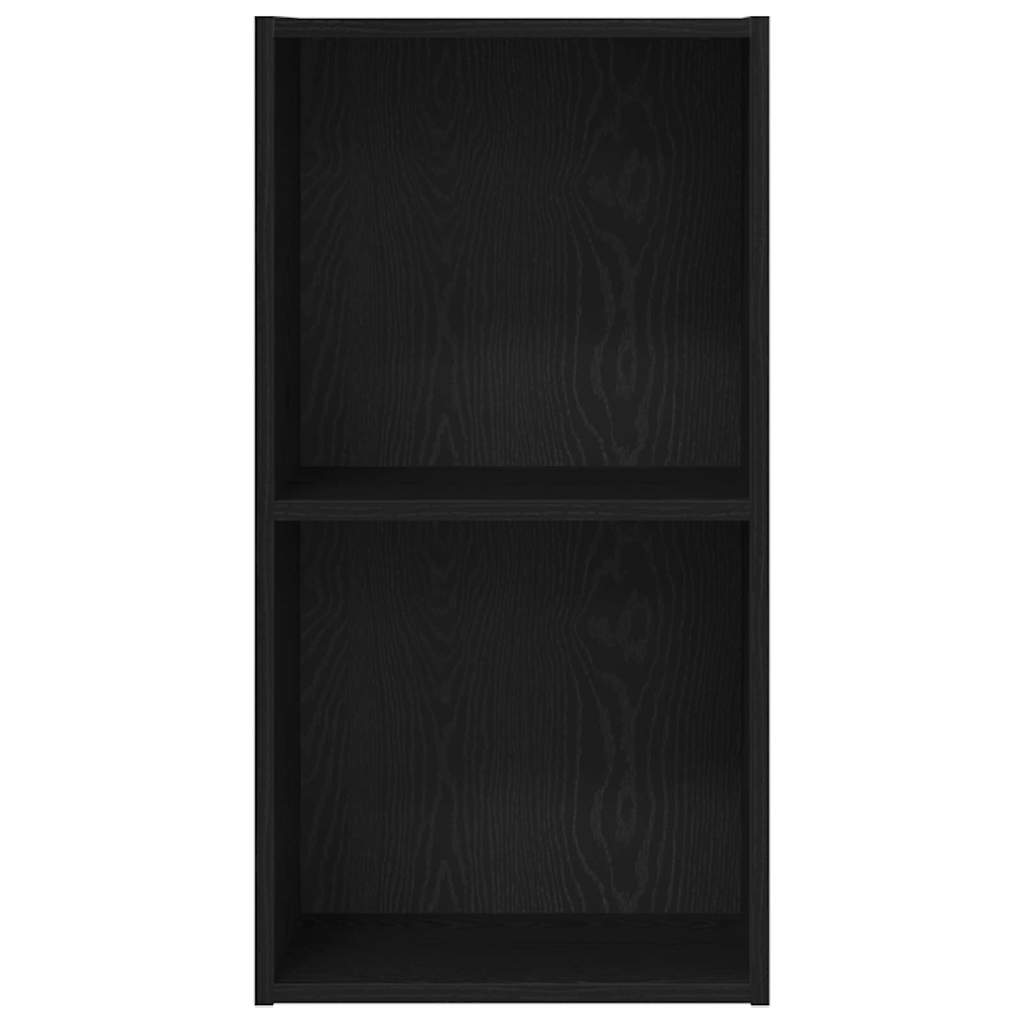 Bogreol 2 niveauer 40 x 30 x 77 cm Konstrueret træ Sort eg