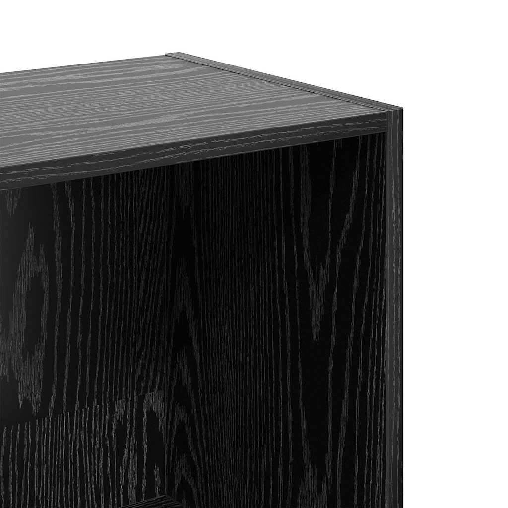 Bogreol 3 niveauer 40 x 30 x 114 cm Konstrueret træ Sort eg