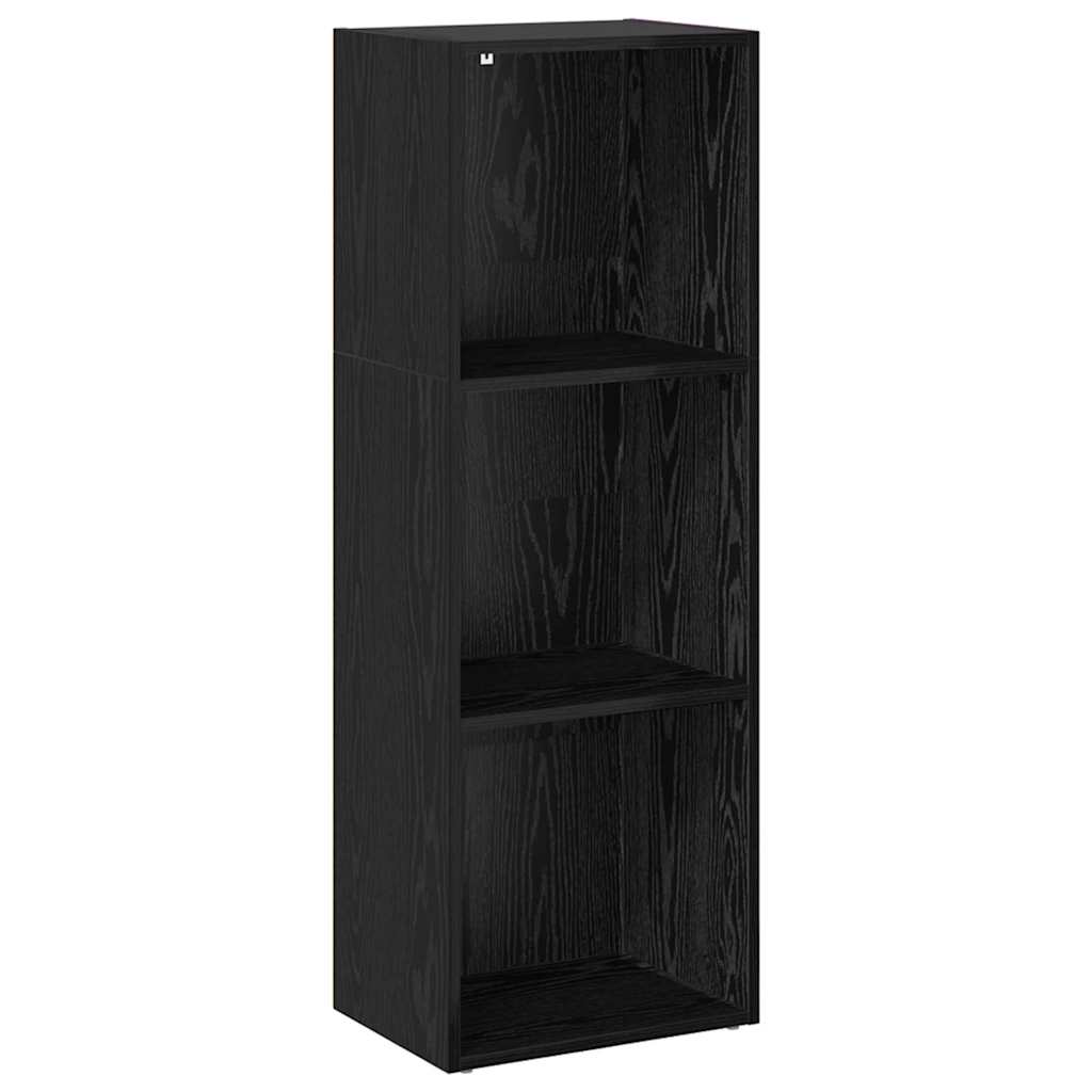 Bogreol 3 niveauer 40 x 30 x 114 cm Konstrueret træ Sort eg
