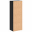 Bogreol 3 niveauer 40 x 30 x 114 cm Konstrueret træ Sort eg