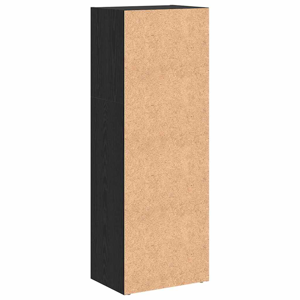 Bogreol 3 niveauer 40 x 30 x 114 cm Konstrueret træ Sort eg
