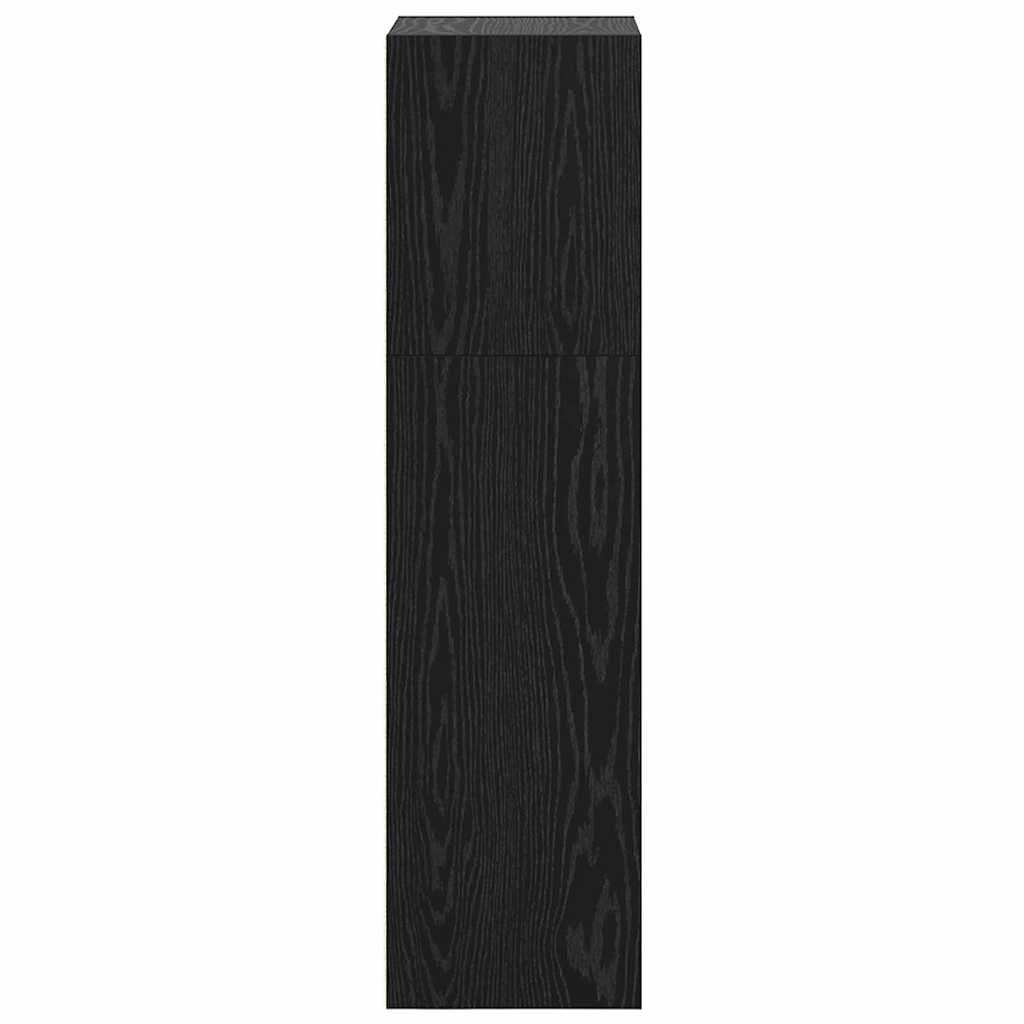 Bogreol 3 niveauer 40 x 30 x 114 cm Konstrueret træ Sort eg