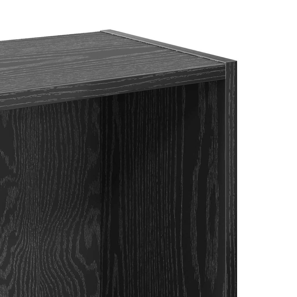 Bogreol 80 x 24 x 76 cm Konstrueret træ Sort eg