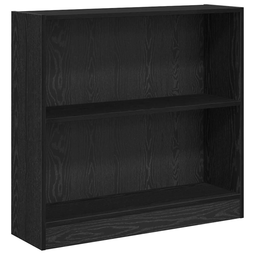 Bogreol 80 x 24 x 76 cm Konstrueret træ Sort eg