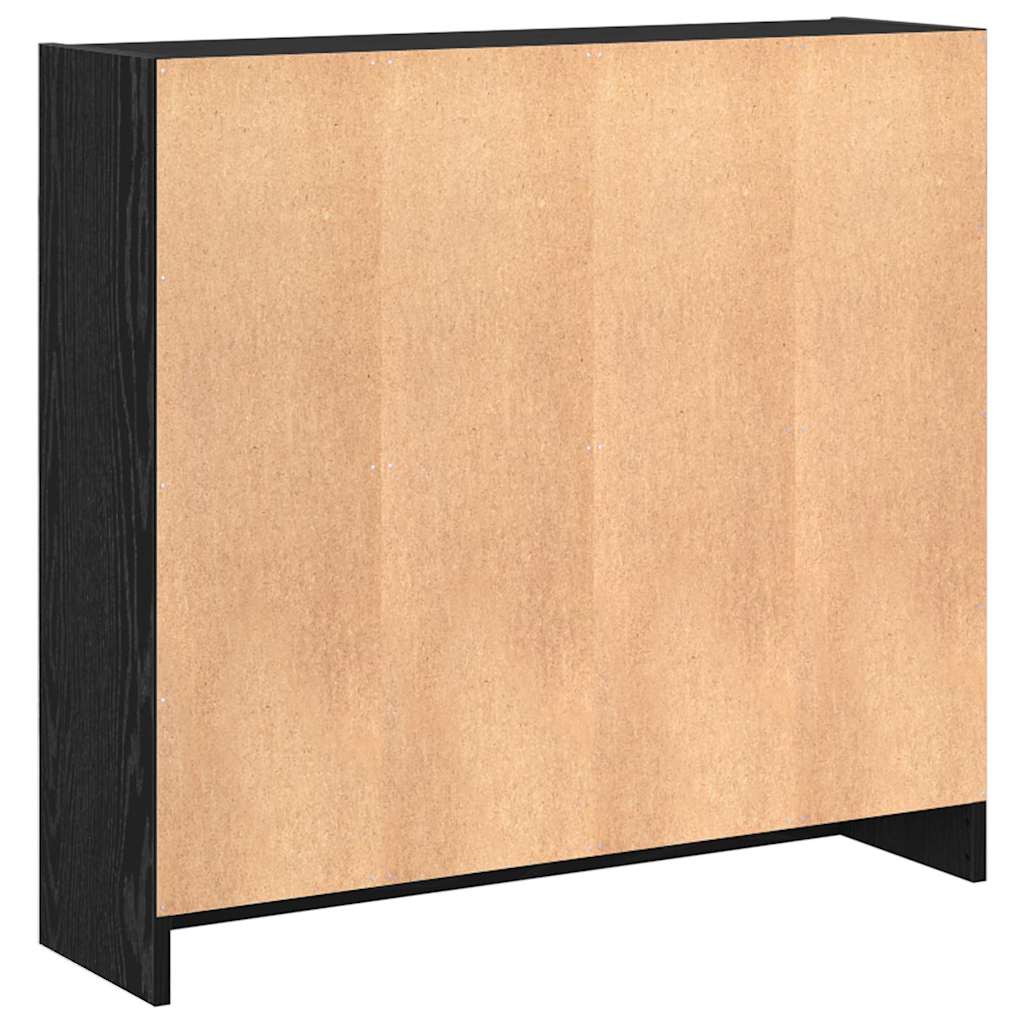 Bogreol 80 x 24 x 76 cm Konstrueret træ Sort eg