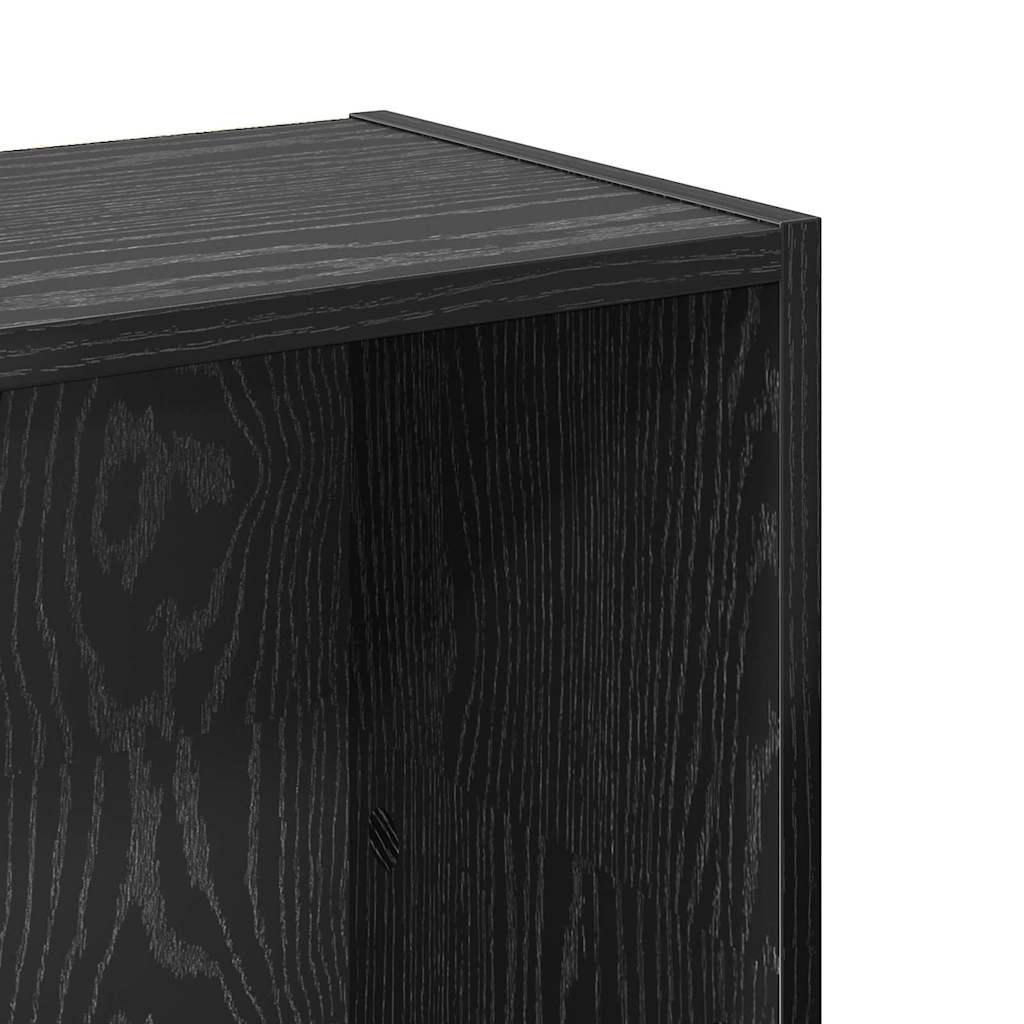 Bogreol 80 x 24 x 109 cm Konstrueret træ Sort eg