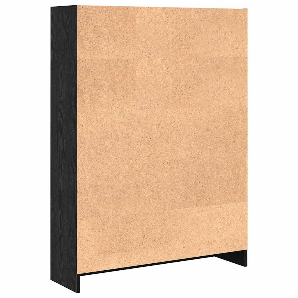 Bogreol 80 x 24 x 109 cm Konstrueret træ Sort eg