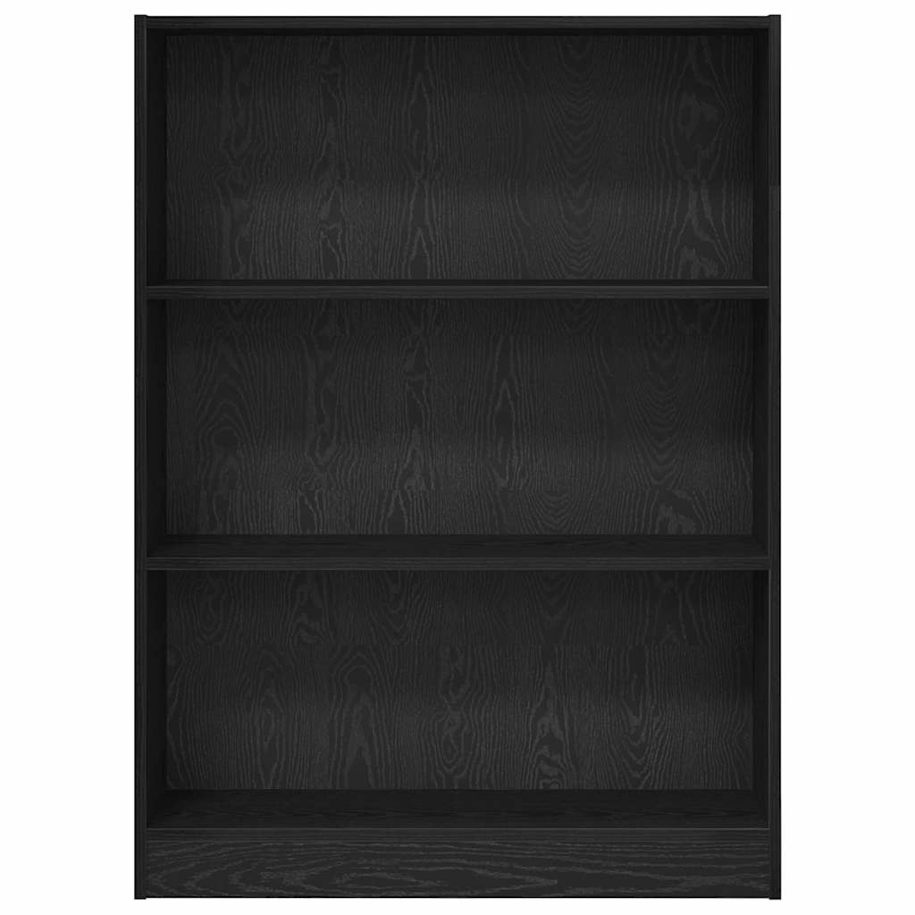 Bogreol 80 x 24 x 109 cm Konstrueret træ Sort eg