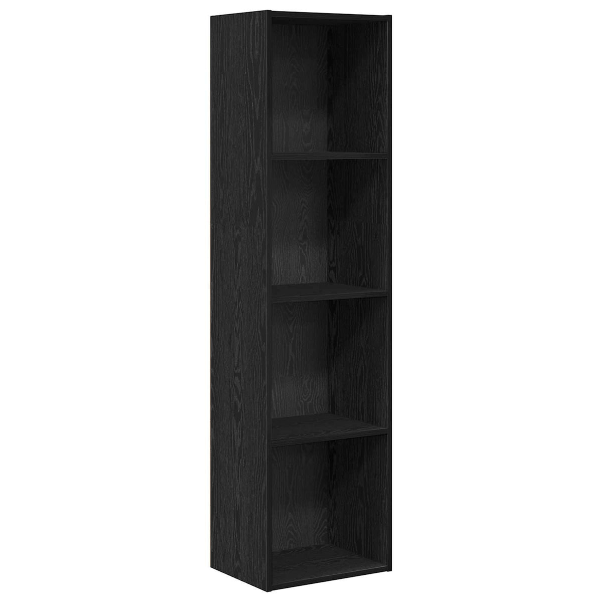 Bogreol 4 niveauer 40 x 30 x 152 cm Konstrueret træ Sort eg