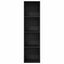 Bogreol 4 niveauer 40 x 30 x 152 cm Konstrueret træ Sort eg
