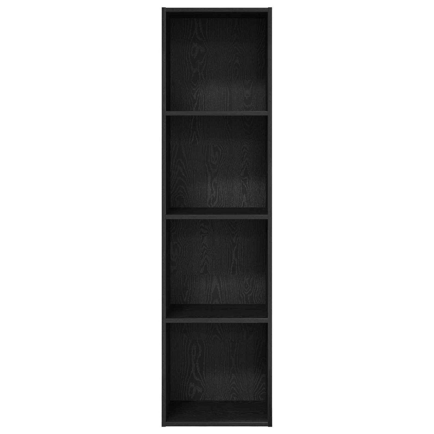 Bogreol 4 niveauer 40 x 30 x 152 cm Konstrueret træ Sort eg
