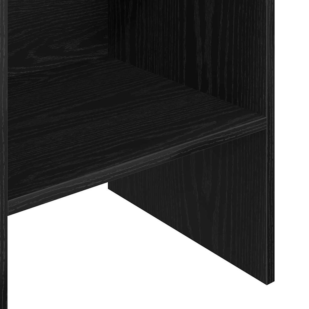 Bogskab 5 niveauer 40 x 35 x 180 cm Konstrueret træ Sort eg