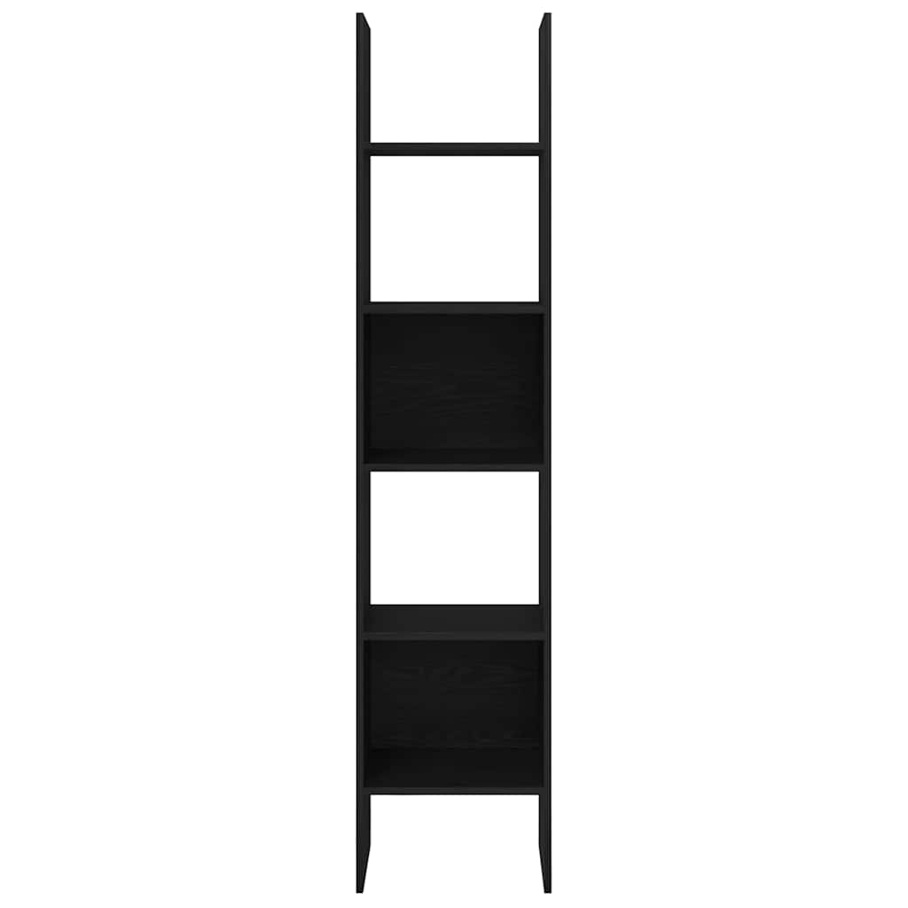 Bogskab 5 niveauer 40 x 35 x 180 cm Konstrueret træ Sort eg