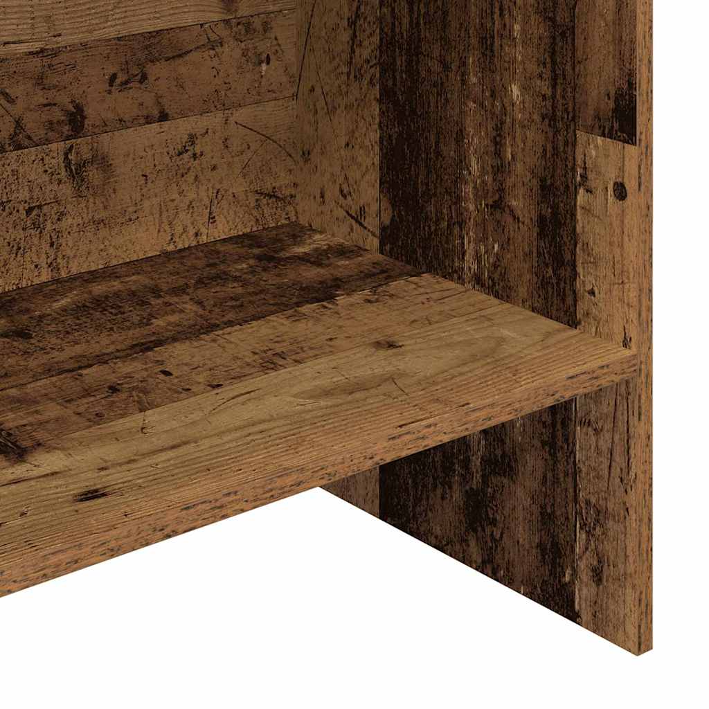 Bogskab 5 niveauer 60 x 35 x 180 cm Konstrueret træ Gammelt træ