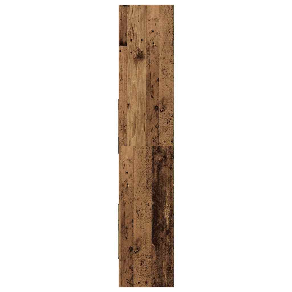Bogskab 5 niveauer 60 x 35 x 180 cm Konstrueret træ Gammelt træ