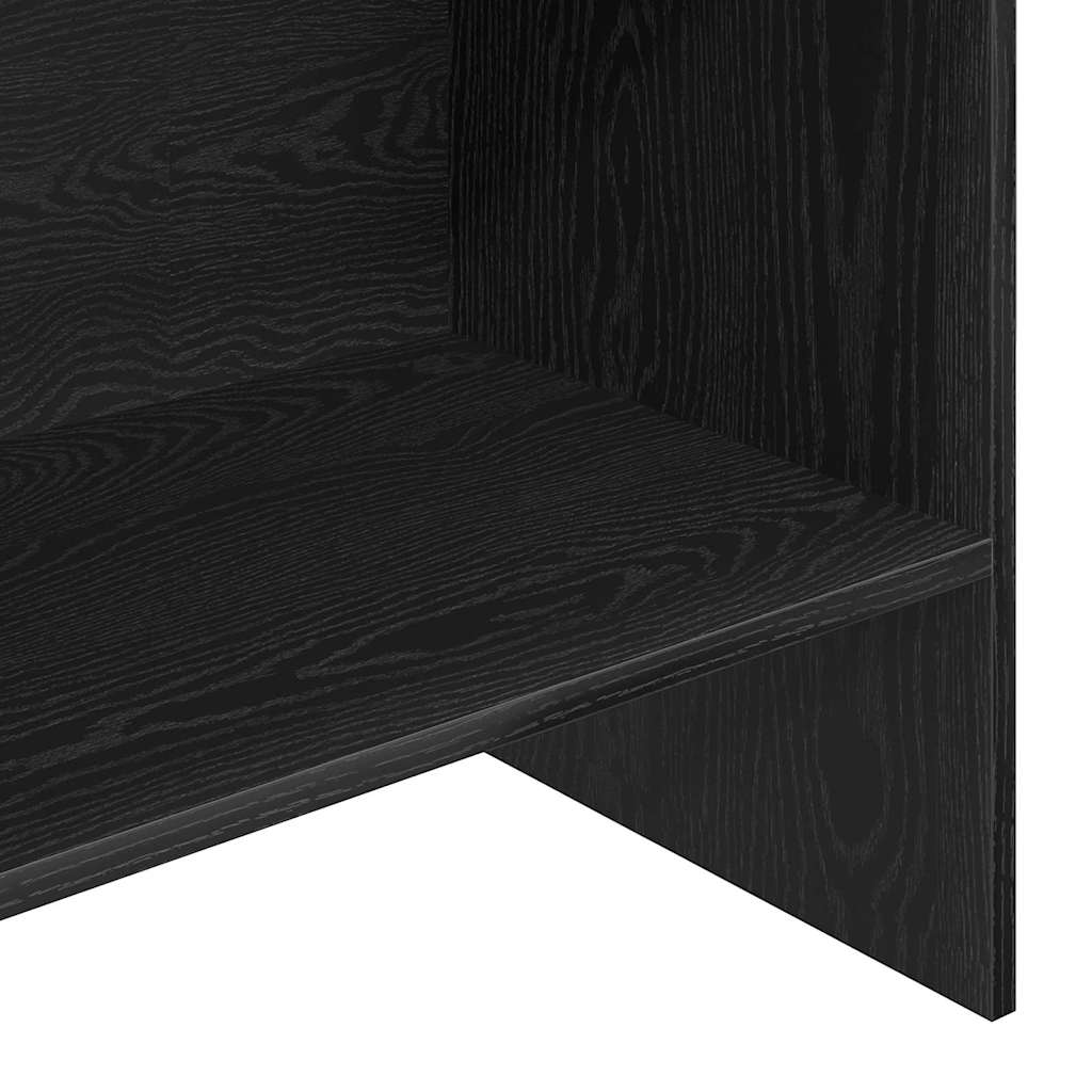 Bogskab 5 niveauer 60 x 35 x 180 cm Konstrueret træ Sort eg
