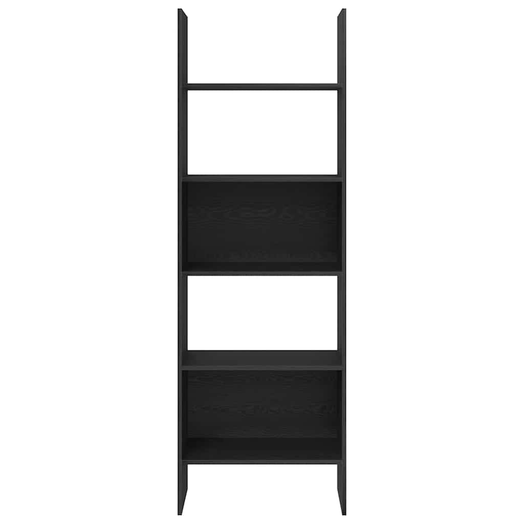 Bogskab 5 niveauer 60 x 35 x 180 cm Konstrueret træ Sort eg