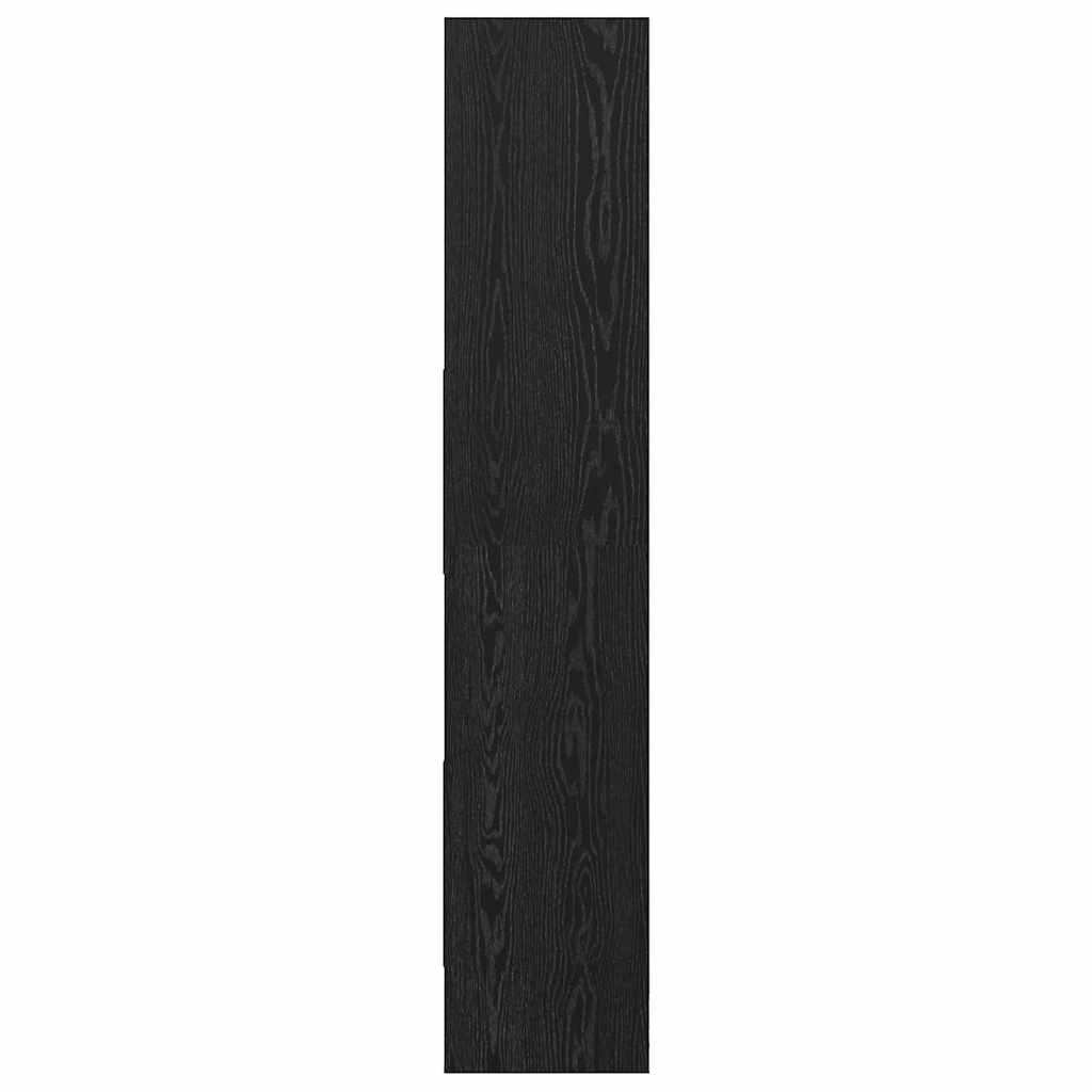 Bogskab 5 niveauer 60 x 35 x 180 cm Konstrueret træ Sort eg