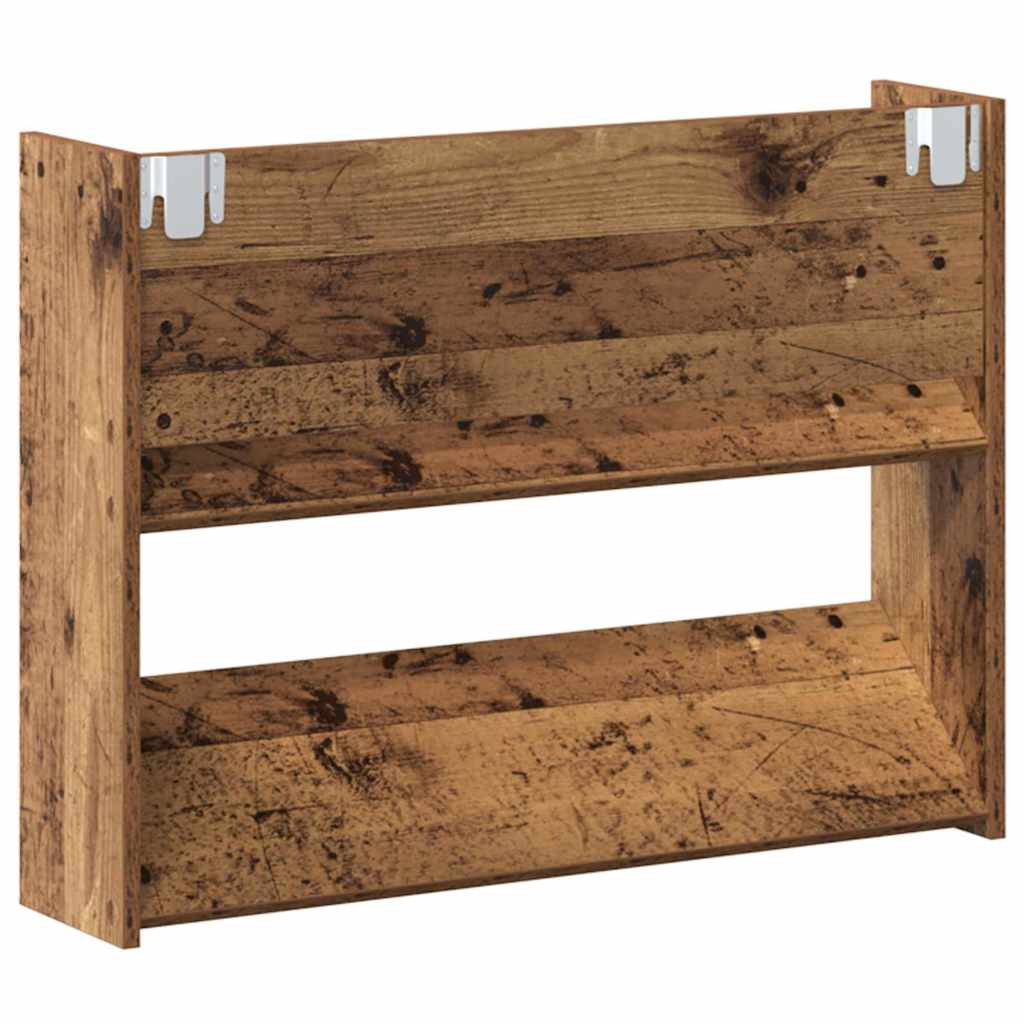 Sko skab 2 stk. 80 x 18 x 60 cm Konstrueret træ Gammelt træ