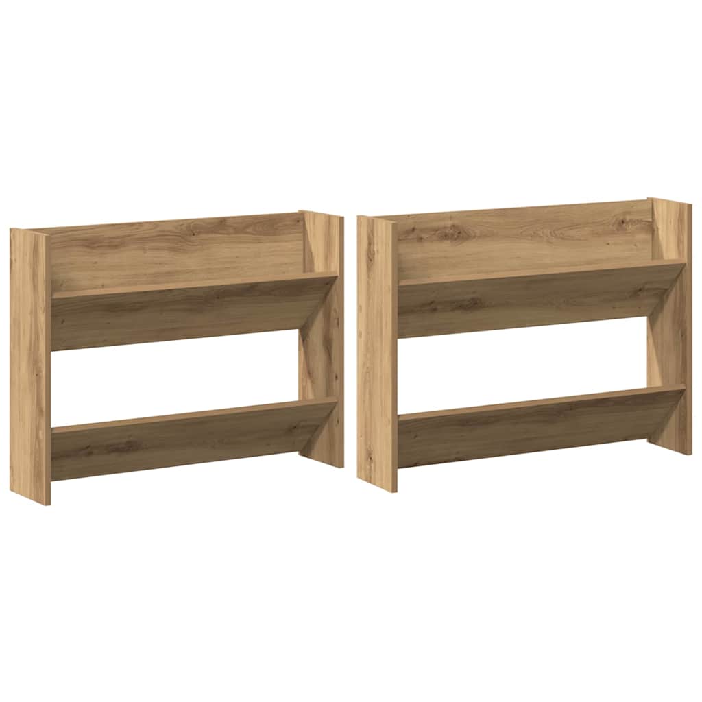 Sko skab 2 stk. 81 x 18 x 60 cm Konstrueret træ Artisan-eg