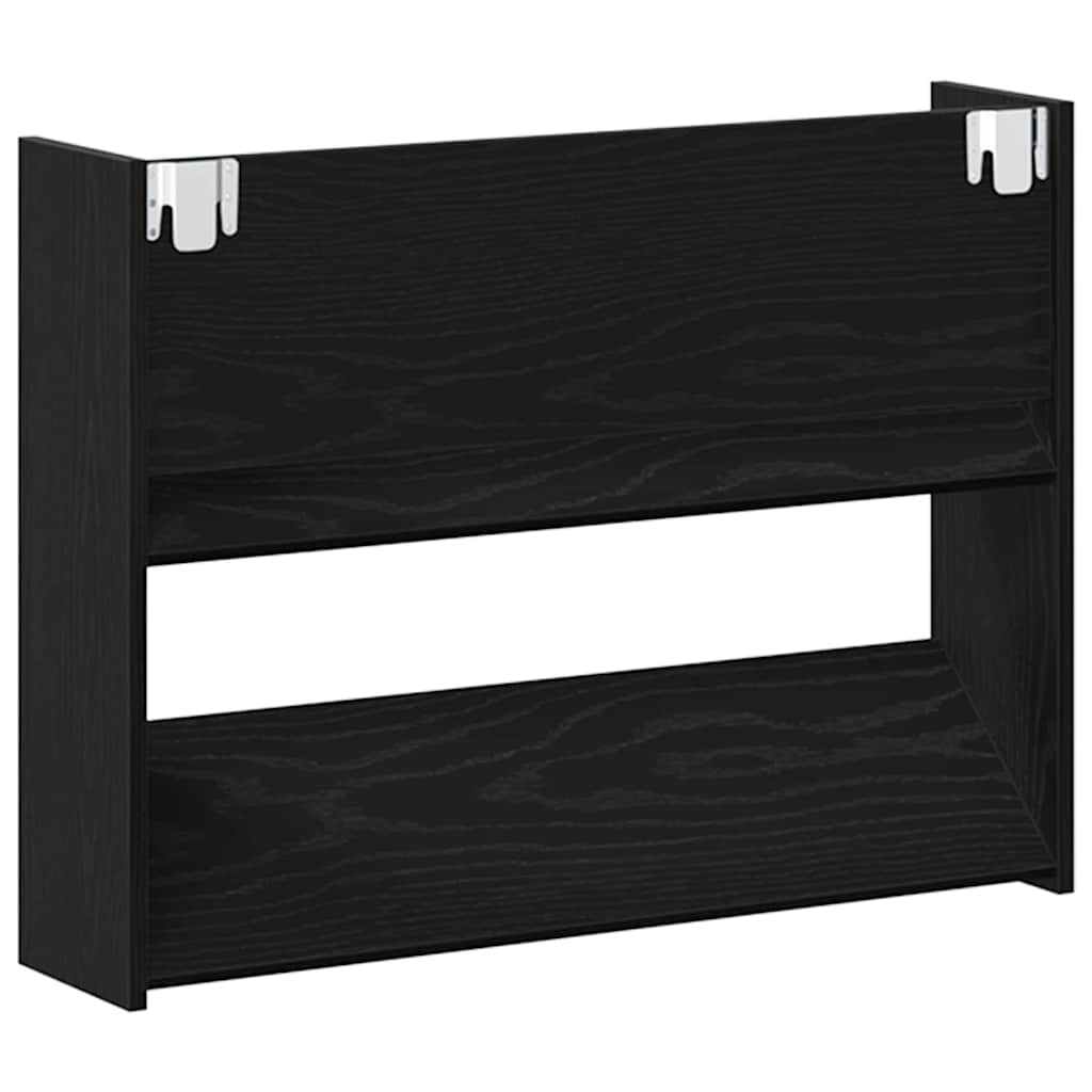 Sko skab 82 x 18 x 60 cm Konstrueret træ Sort eg