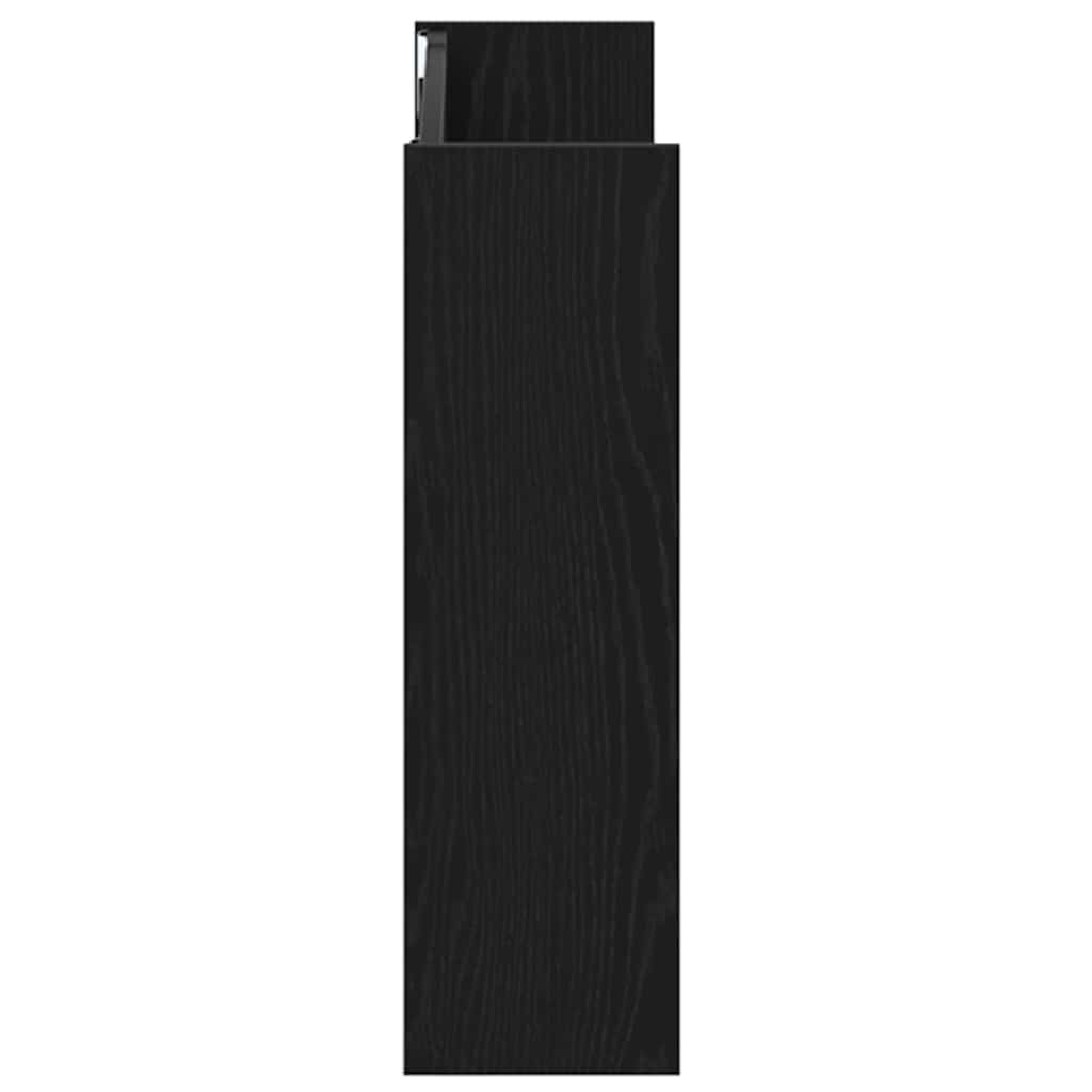 Sko skab 82 x 18 x 60 cm Konstrueret træ Sort eg