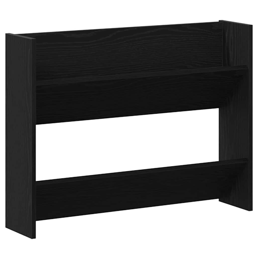 Sko skab 2 stk. 83 x 18 x 60 cm Konstrueret træ Sort eg