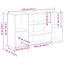 Sideboard Sort eg 120 x 30 x 75 cm Konstrueret træ