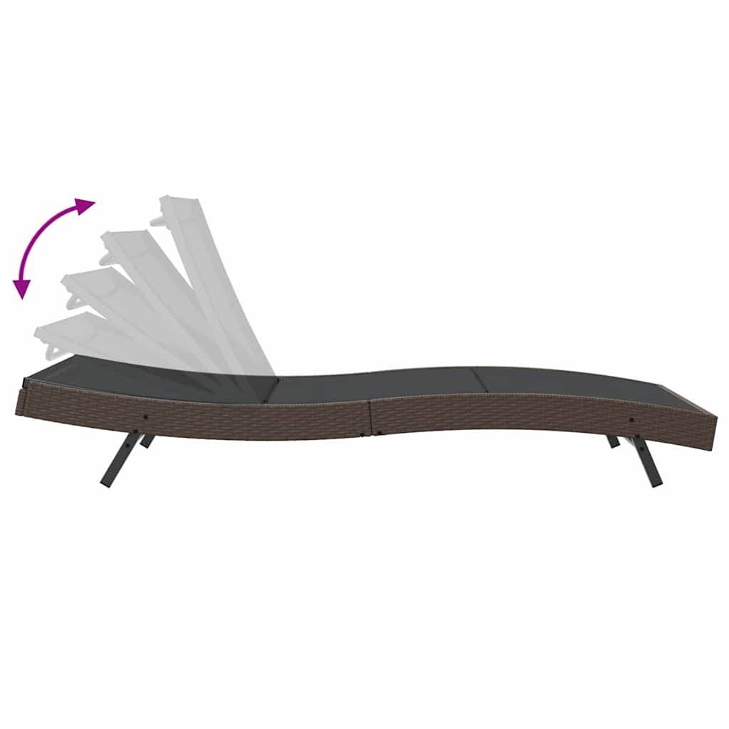 Solstol 3 stk. polyrattan Brun